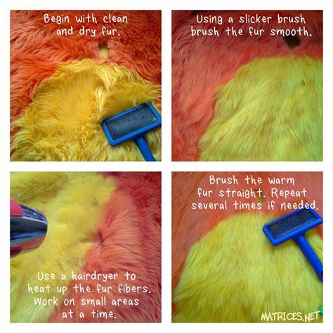 fix faux fur after drying